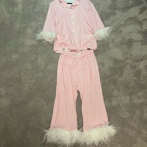 Sleeper Pink Checkered Pajama Top